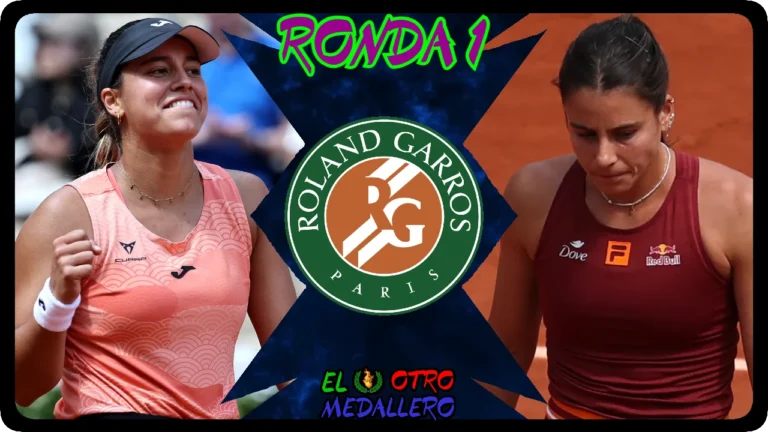Resumen del debut de Jessica Bouzas en este torneo de Roland Garros de 2025, contra Emma Navarro ya para comenzar con la máxima dificultad.