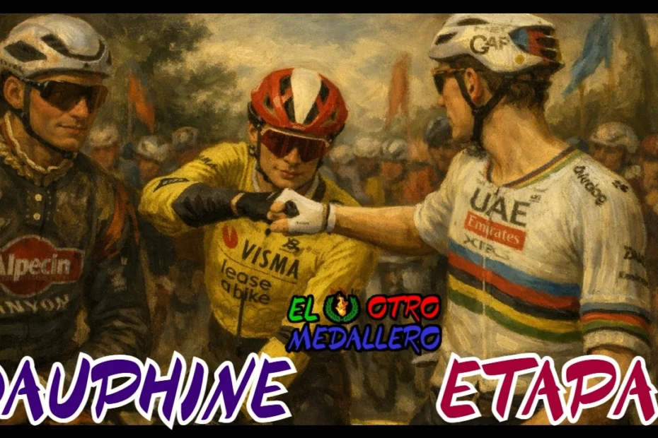 Resumen de la primera etapa del Criterium de Dauphiné de 2025, con una jornada ya complicadísima para empezar a poner las piernas tiesas desde el inicio.