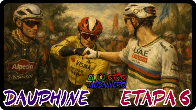 Resumen de la sexta etapa del Criterium de Dauphiné de 2025, con la llegada de la montaña y la guerra que va a explotar en todo su esplendor.