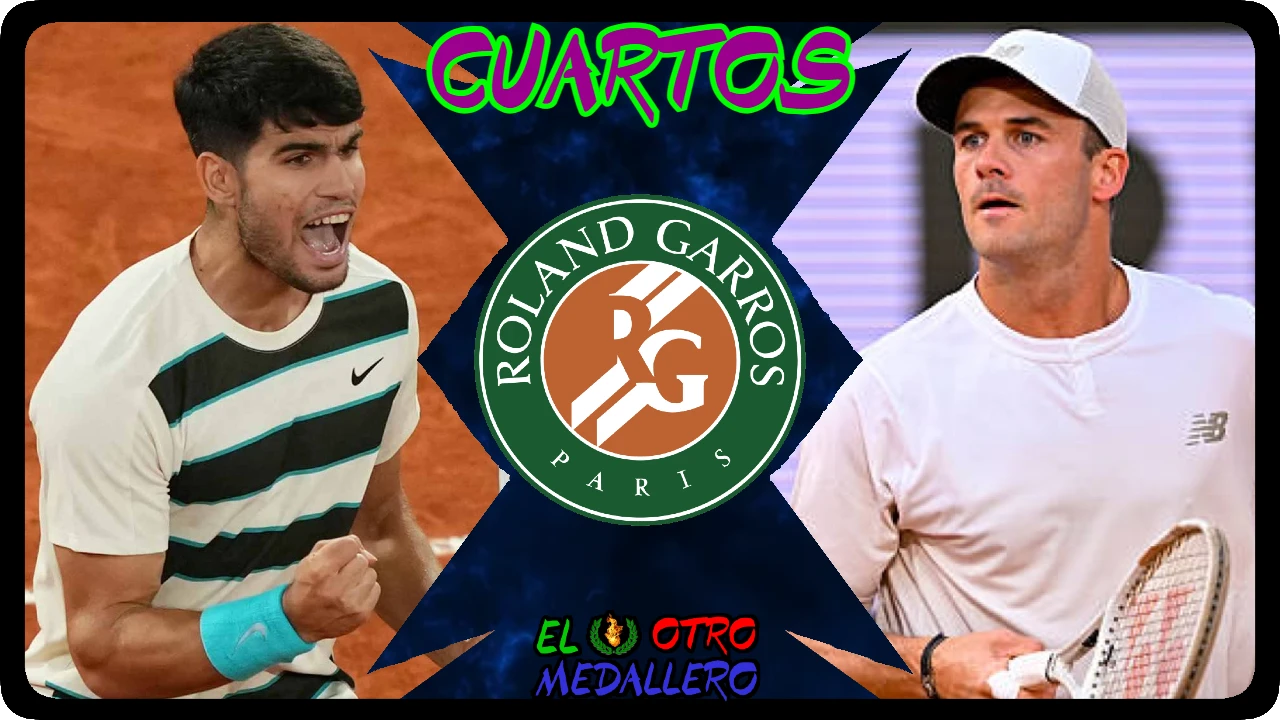 Resumen del partido de CUARTOS de Carlos Alcaraz en Roland Garros de 2025, contra Tommy Paul para meterse en la fase decisiva del torneo.