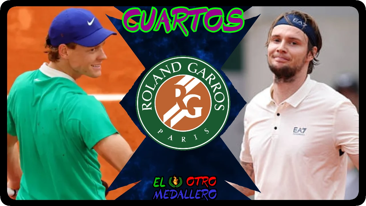 Resumen del partido de CUARTOS de Jannik Sinner en Roland Garros de 2025, contra Alexandr Bublik, la gran sorpresa de este cuadro masculino.