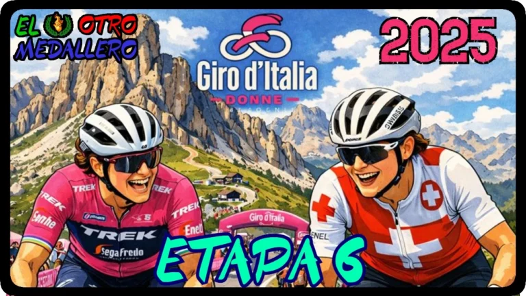 Resumen de la sexta etapa del Giro Femenino 2025, con una jornada bastante pestosa para preparar las piernas para la batalla de mañana.