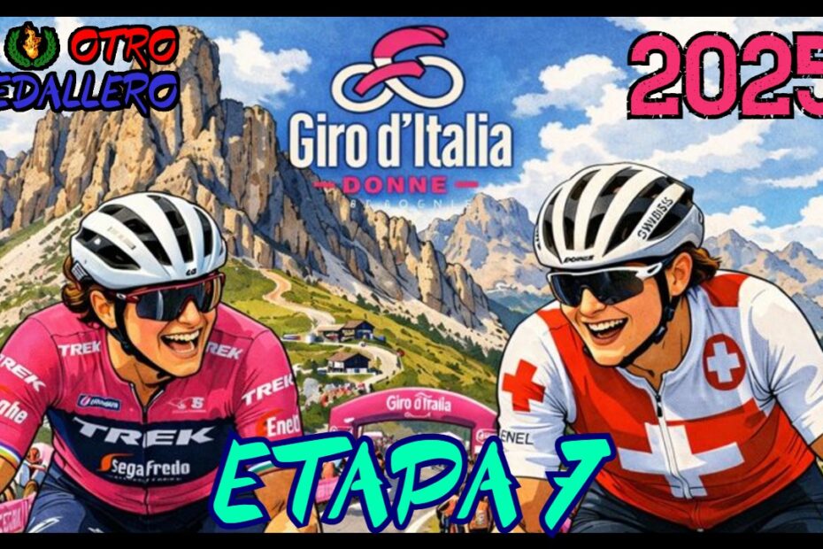 Resumen de la séptima etapa del Giro Femenino 2025, con la última de gran montaña en la subida al Monte Nerone para decidir la carrera.