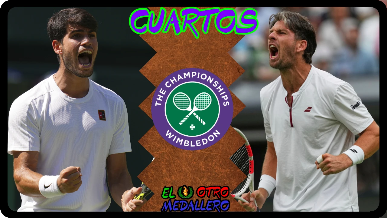 Resumen de los CUARTOS de Wimbledon 2025, con Carlos Alcaraz midiéndose a Cameron Norrie, el peligros y correoso tenista británico.