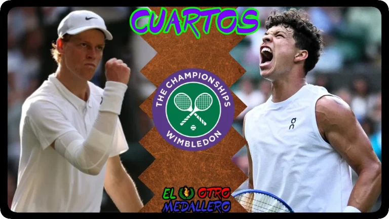 Resumen de los CUARTOS de Wimbledon 2025, con Jannik Sinner enfrentándose a Ben Shelton por un puesto en las semifinales.