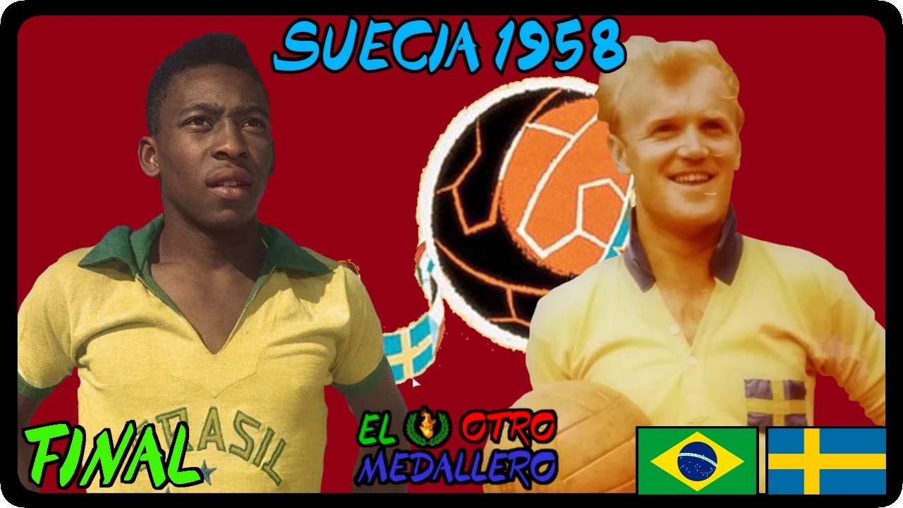 Resumen de la GRAN FINAL del Mundial de Suecia 1958, con Brasil y con Suecia buscando el primer título de su historia.