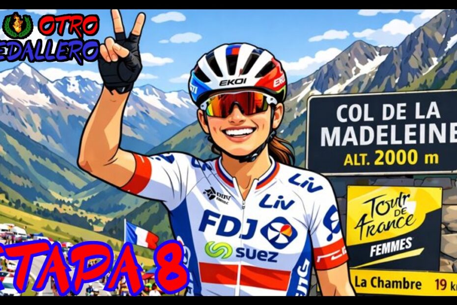 Resumen de la octava etapa del tour de Francia 2025, con la subida a la Madeleine, el gran coloso de la edición, en esta etapa reina.