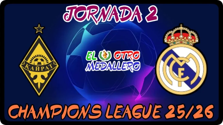 Resumen del segundo partido de la Champions League 25/26, con el Real Madrid buscando seguir con su racha triunfal contra el débil Kairat Almaty.