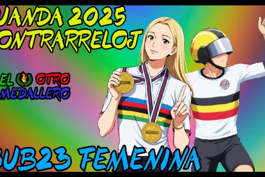 Resumen de la contrarreloj sub 23 femenina del mundial de Ruanda 2025, con las mejores de la modalidad buscando el maijot arcoiris.