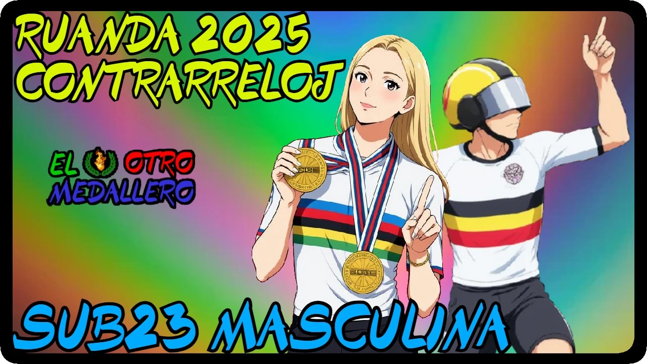 Resumen de la Ruta sub 23 masculina del mundial de Ruanda 2025, con las mejores de la modalidad buscando el maijot arcoiris.
