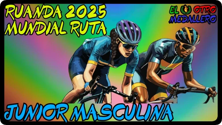 Resumen de la Ruta junior masculina del mundial de Ruanda 2025, con las mejores de la modalidad buscando el maijot arcoiris.