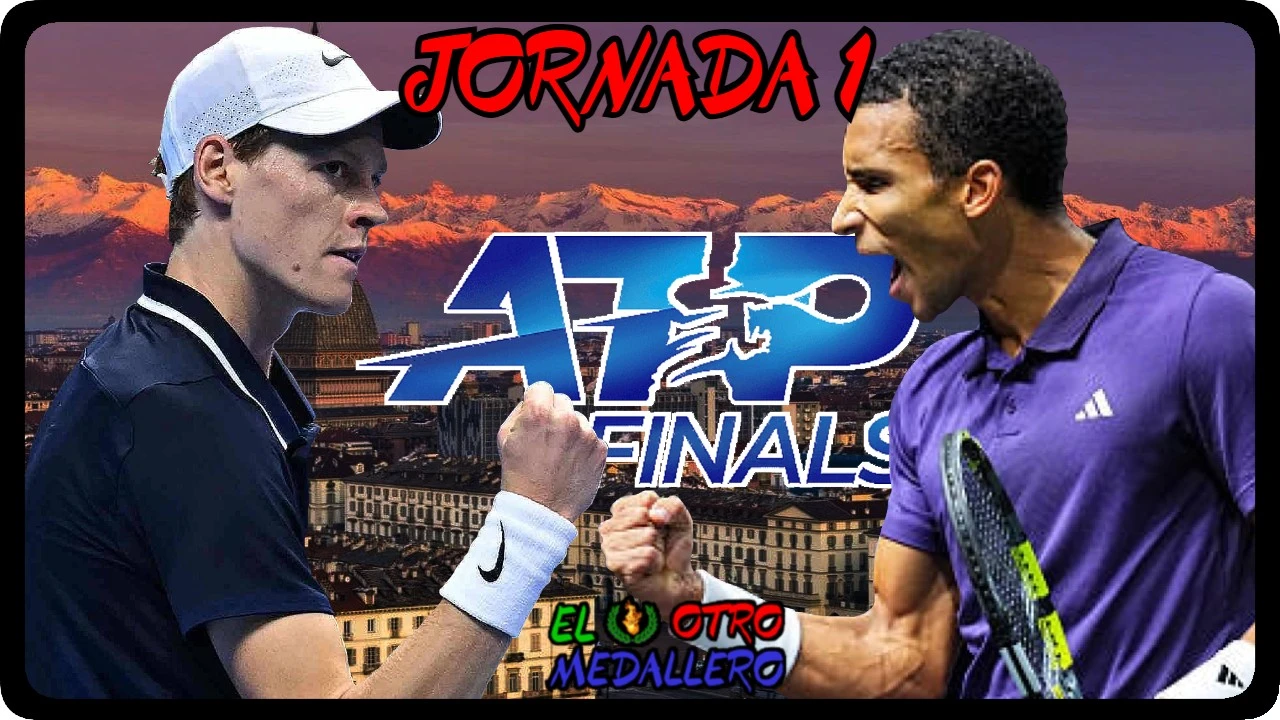 Resumen del primer partido de las ATP Finals de Turín 2025, con Jannik SInner y Auger Alliassime tratando de empezar de la mejor manera.