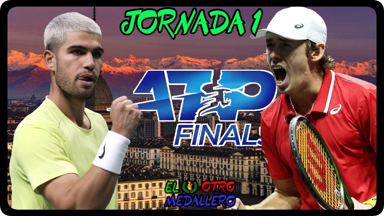 Resumen del primer partido de las ATP Finals de Turín 2025, con Carlos Alcaraz y Alex de Miñaur tratando de empezar de la mejor manera.