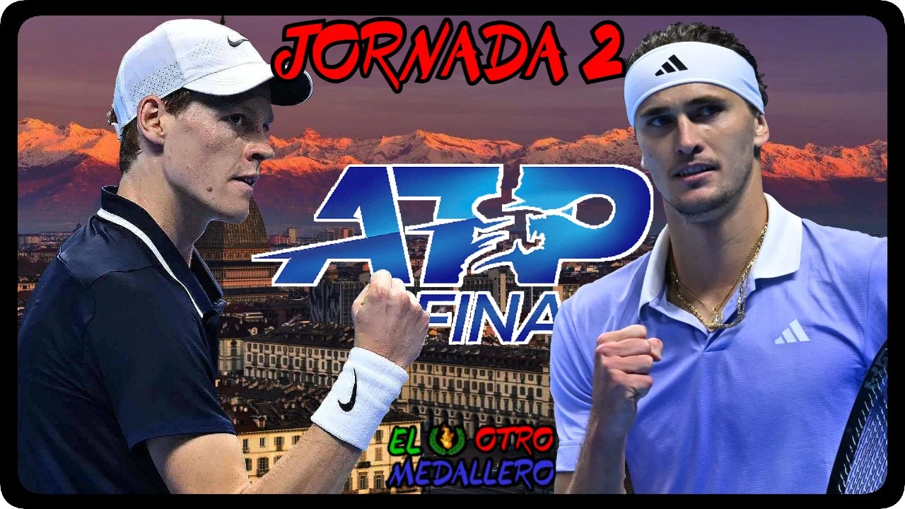 Resumen del segundo partido de las ATP Finals de Turín 2025, con Jannik SInner y Alexander Zverev buscando el pleno de victorias.