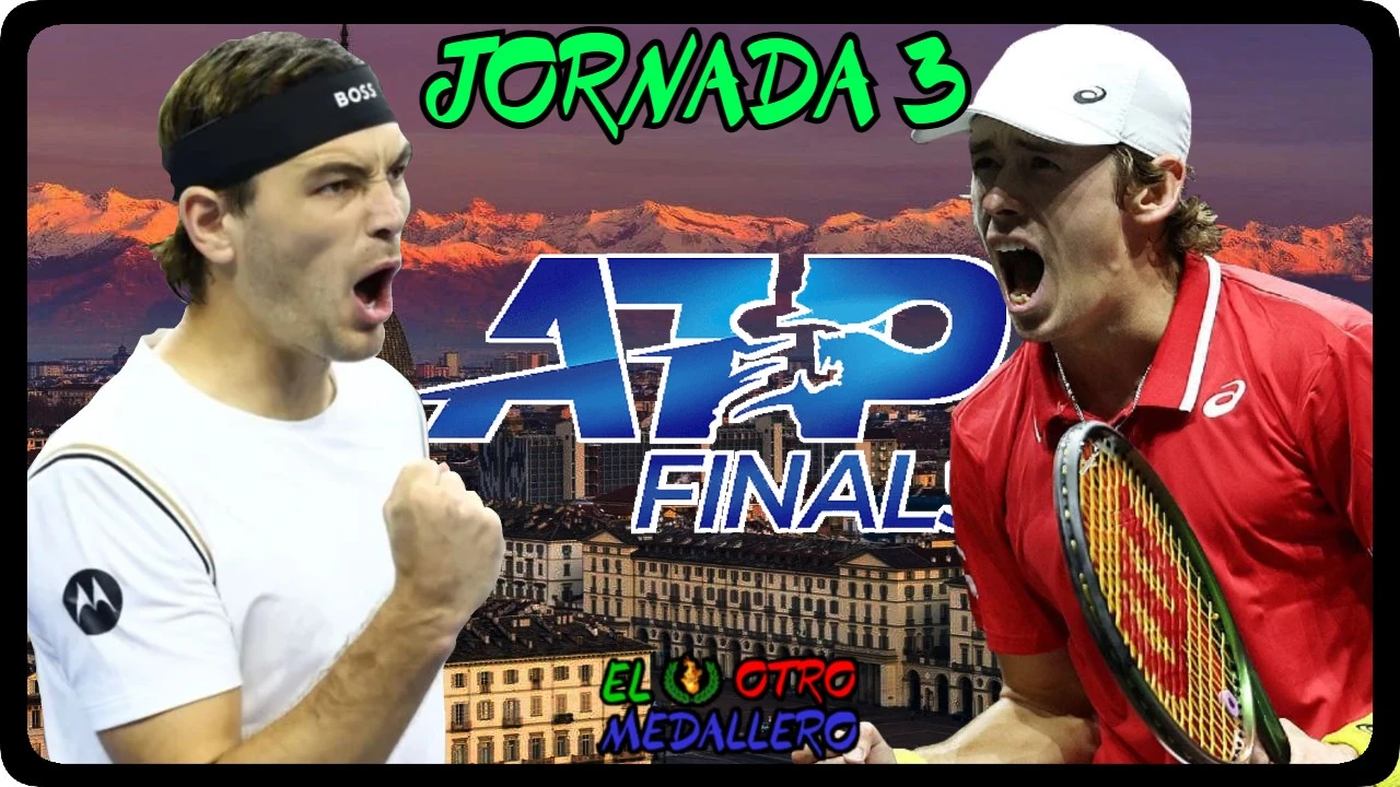 Resumen del tercer partido de las ATP Finals de Turín 2025, con Taylor Fritz y Alex de Miñaur buscando las semifinales.