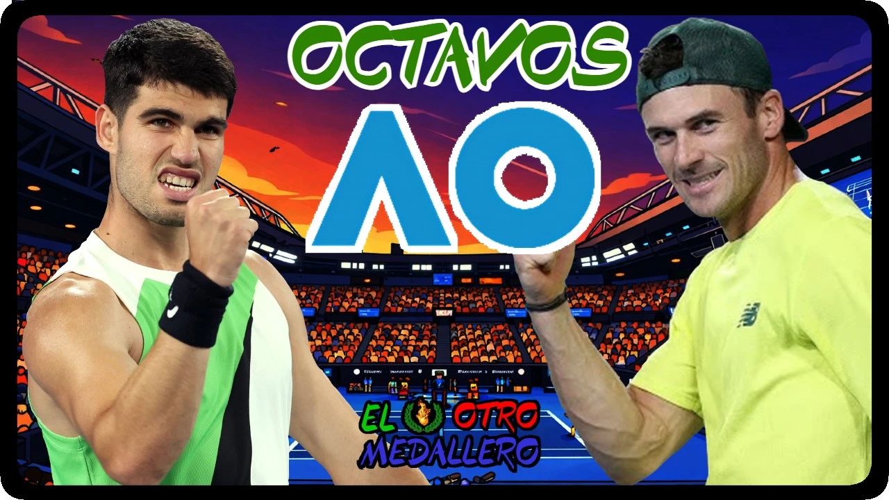Resumen de los OCTAVOS de final del Open de Australia 2026, con Carlos Alcaraz empezando ya lo duro del torneo teniendo que medirse a Tommy Paul, un gran especialista sobre estas superficies que además llega fresco al duelo y sin haber perdido ni un solo set en el torneo.