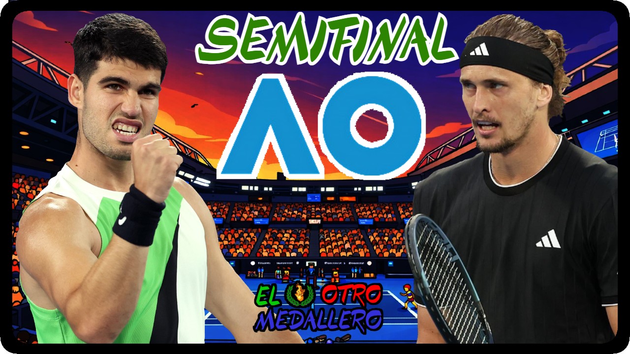 Resumen de la primera SEMIFINAL de final del Open de Australia 2026, con Carlos Alcaraz teniendo que enfrentarse contra Alexander Zverev, el número uno contra el número tres del mundo, un duelo de una igualdad máxima al que llegan con un pareo de seis triunfos para cada uno y el premio, un puesto en la gran final del domingo.