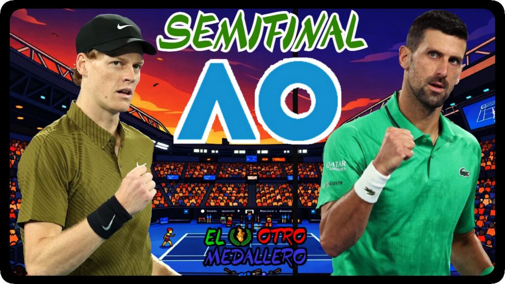 Resumen de la segunda SEMIFINAL de final del Open de Australia 2026, con Jannik Sinner, el actual bicampeón del torneo, buscando su tercer título consecutivo y la GRAN FINAL frente al gran dominador de este torneo como es Novak Djokovic, el diez veces campeón aquí que busca su vigesimoquinto título de Grand Slam.