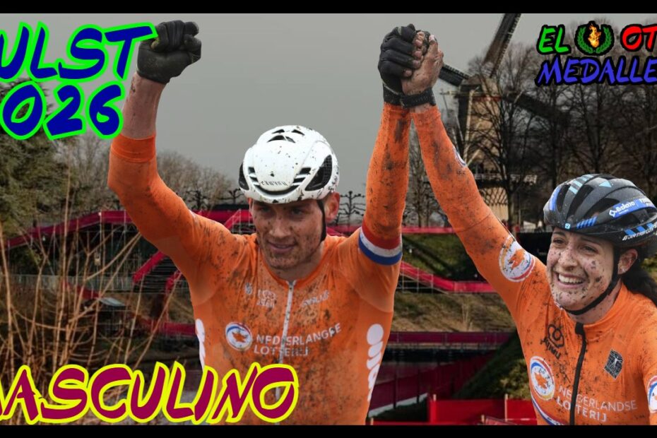 Resumen de la carrera élite masculina del mundial de HULST 2026, con Mathiu van der Poel buscando el octavo título de su carrera.