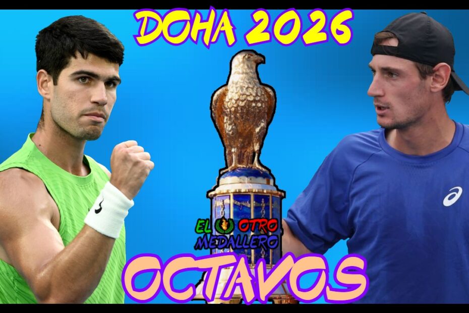 Resumen de los OCTAVOS de final de Doha 2026, con Carlos Alcaraz buscando seguir invicto en la temporada contra Valentin Royer, en esta racha de tenistas franceses que le acompaña de momento en este Master 500.