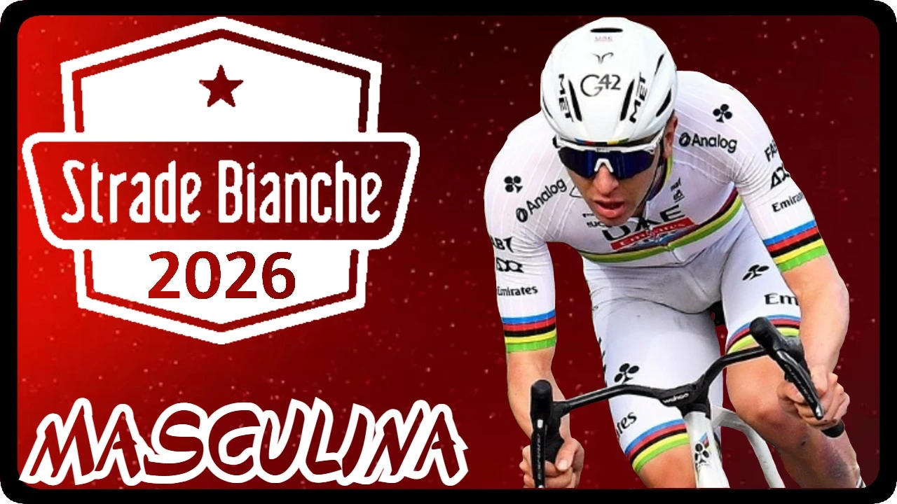 Resumen de la gran clásica del sterrato, la strade bianche 2026, para muchos el sexto monumento de la temporada ciclista, con el debut de Tadej Pogacar en competición para intentar responder el gran inicio de Mathiu van der Poel en la Omloop.