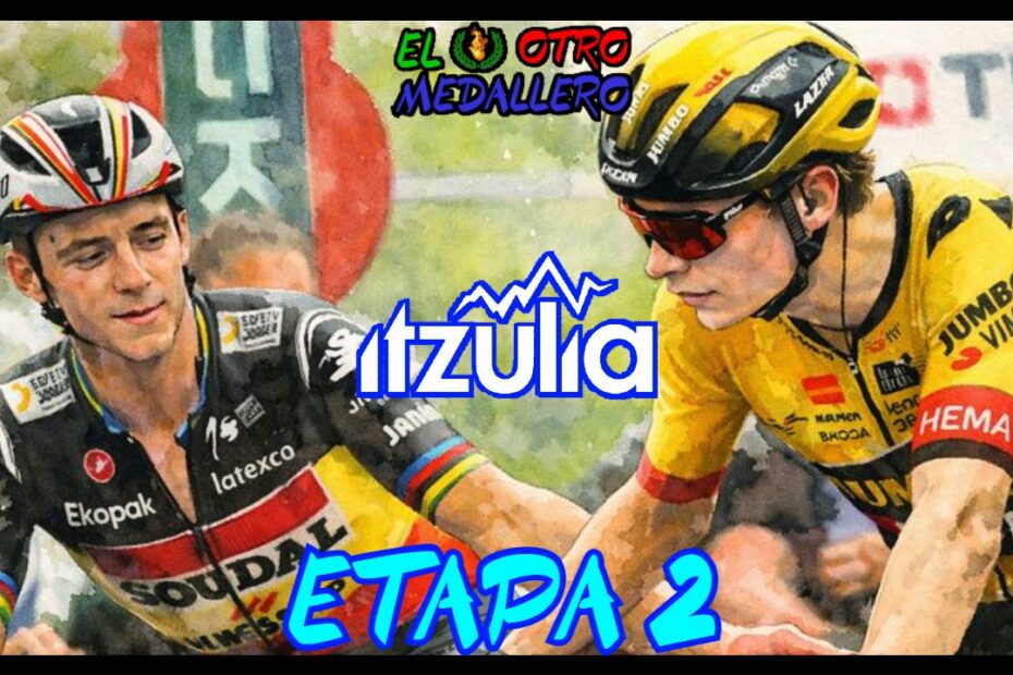 Resumen de la segunda etapa de la Itzulia 2024, con Jonas Vingegaard comandando una participación propia del Tour de Francia.