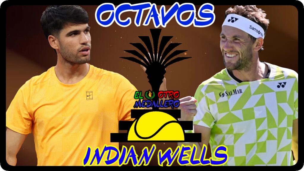 Resumen de los OCTAVOS en Indian Wells 2026, con Carlos Alcaraz midiéndose a Casper Ruud, para intentar continuar invicto en esta temporada espectacular del murciano, y con el recuerdo de este primer Grand Slam que ganaba Carlos Alcaraz en ese US Open 2022.
