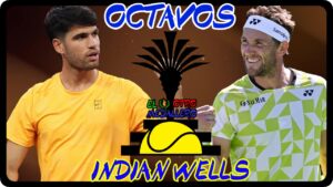 Resumen de los OCTAVOS en Indian Wells 2026, con Carlos Alcaraz midiéndose a Casper Ruud, para intentar continuar invicto en esta temporada espectacular del murciano, y con el recuerdo de este primer Grand Slam que ganaba Carlos Alcaraz en ese US Open 2022.