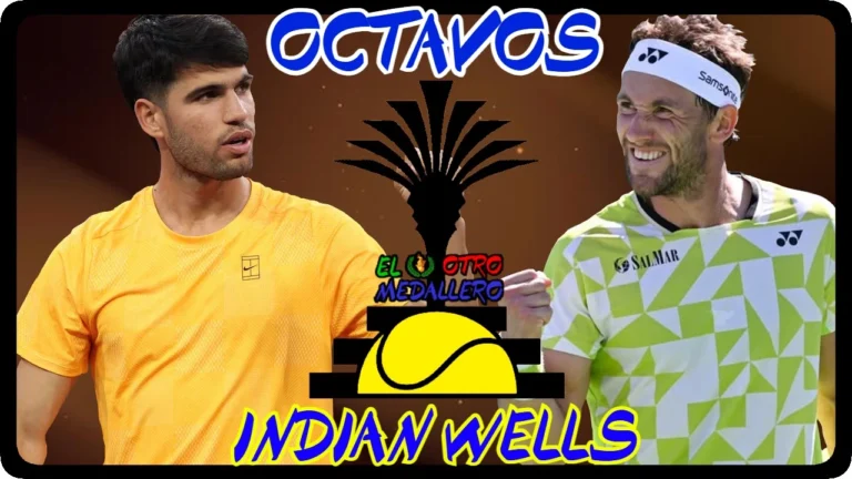 Resumen de los OCTAVOS en Indian Wells 2026, con Carlos Alcaraz midiéndose a Casper Ruud, para intentar continuar invicto en esta temporada espectacular del murciano, y con el recuerdo de este primer Grand Slam que ganaba Carlos Alcaraz en ese US Open 2022.
