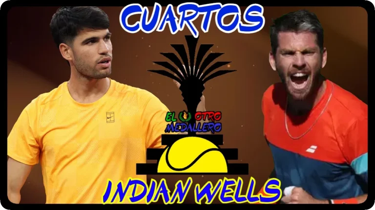 Resumen de los CUARTOS en Indian Wells 2026, con Carlos Alcaraz midiéndose a Cameron Norrie, el correoso y polémico tenista británico que últimamente parece que le tiene cogida la medida al número uno del mundo, y que va a buscar cortar la gran racha de esta temporada.