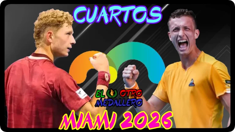 Resumen completo del partido entre Martín Landaluce y Jiří Lehečka, correspondiente a los CUARTOS de este Máster 1000 de Miami.