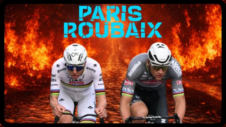 Resumen completo de la París Roubaix 2026, el Infierno del Norte, con la tercera batalla entre Tadej Pogacar y Mathiu van der Poel.
