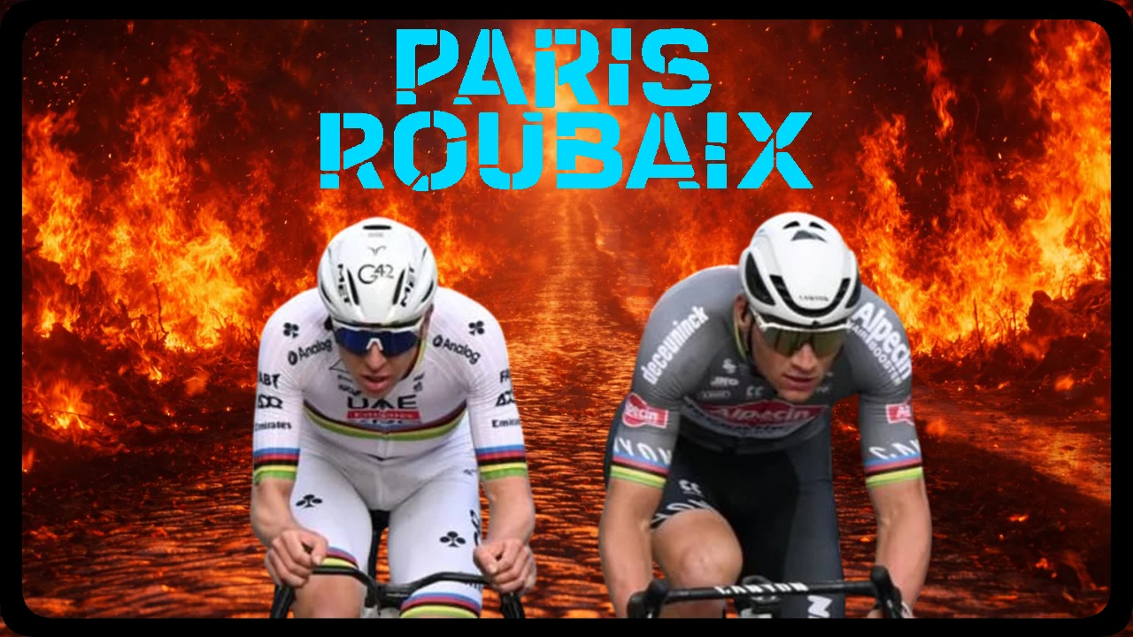 Resumen completo de la París Roubaix 2026, el Infierno del Norte, con la tercera batalla entre Tadej Pogacar y Mathiu van der Poel.