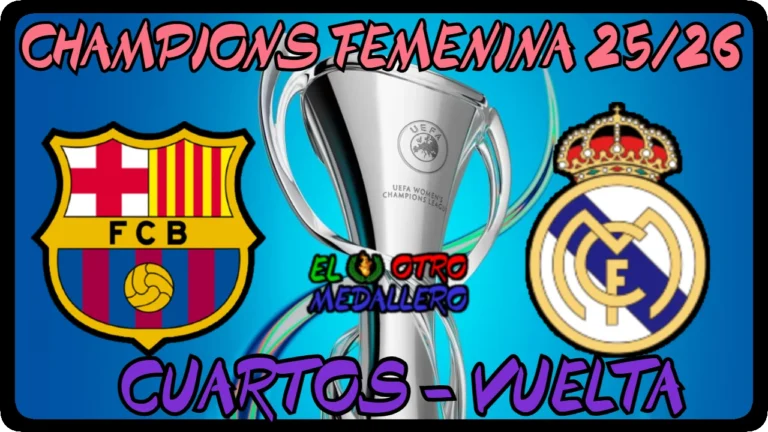 Resumen completo del partidazo de CUARTOS de la Champions League Femenina 25/26, con el clásico entre el Real Madrid y el FC Barcelona.
