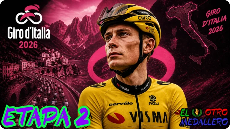 Resumen de la etapa 2 del Giro de Italia de 2026, con un recorrido bastante pestoso que abre el abanico en la lucha por la victoria parcial.